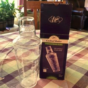 Epic Acrylic Three Piece Cocktail Shaker in original box.